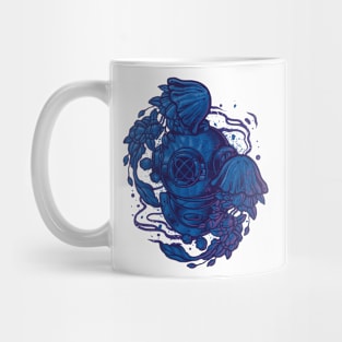 Diving jelly fish Mug